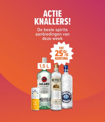 Actieknallers: sterke dranken met korting tot 25%